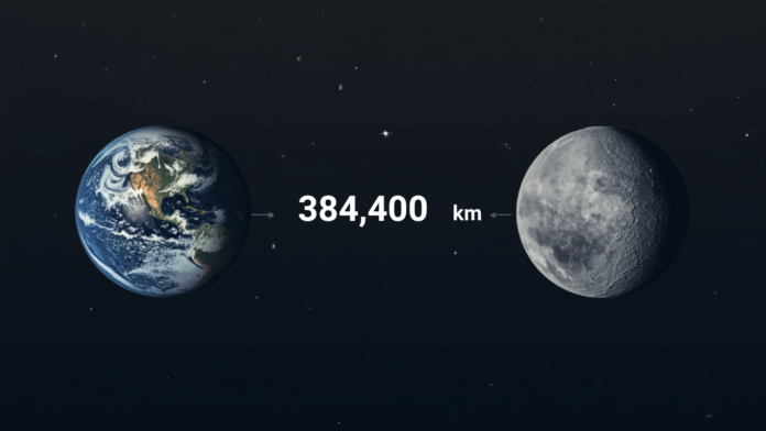 how far is the moon from earth